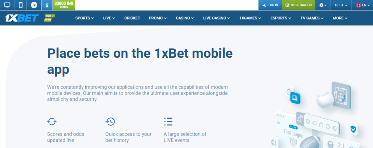 1xBet mobile app
