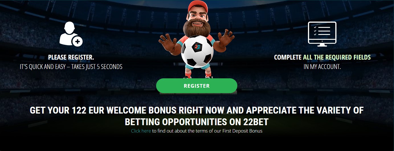 How to Claim the 22bet Welcome Bonus