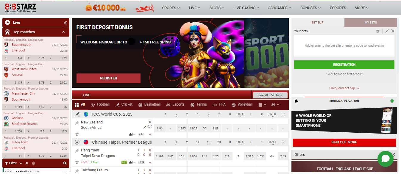 888Starz Main Page