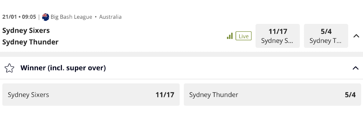 Line in betting