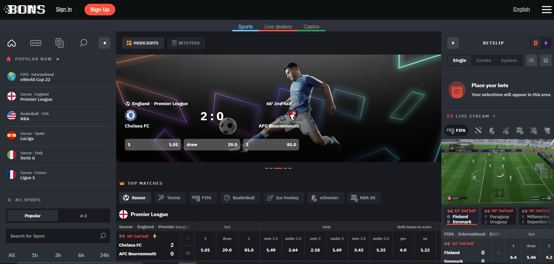 bons bookmaker