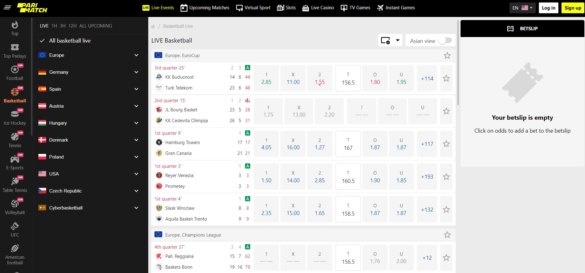 parimatch bookmaker review
